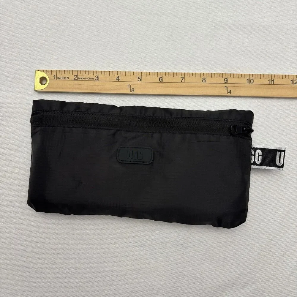 UGG Packable Tote Bag Black White Logo Print